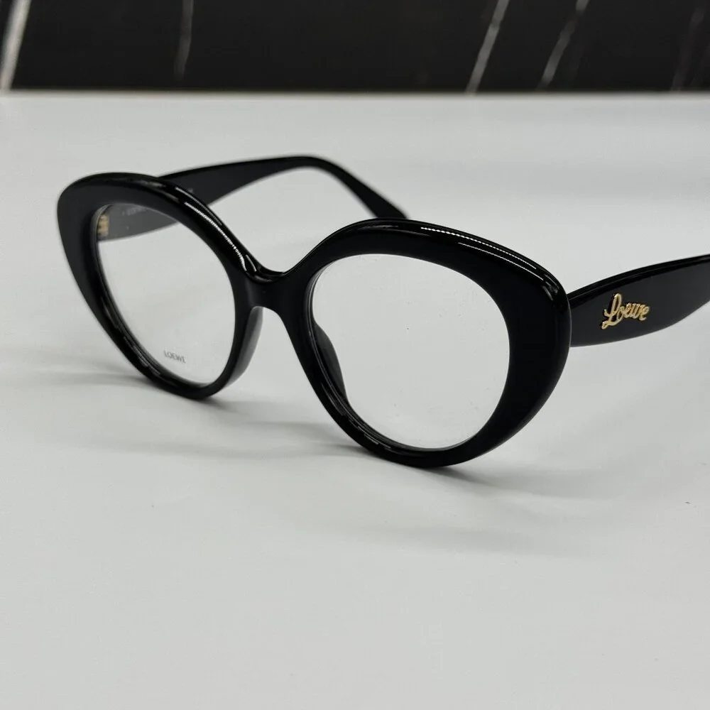 NEW LOEWE LW50088I 001 WOMEN EYEGLASSES BLACK OVAL LOEWE EYEWEAR